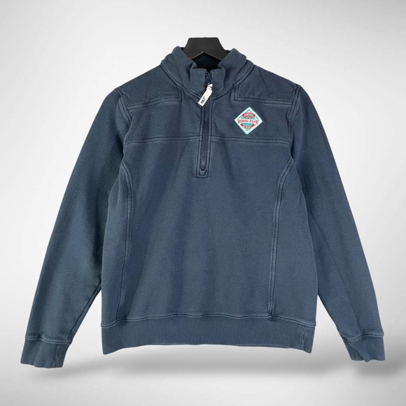 Vineyard Vines Tops - Vineyard Vines Disney Parks Beach Club Quarter Zip‎ Pullover Navy Blue Womens M